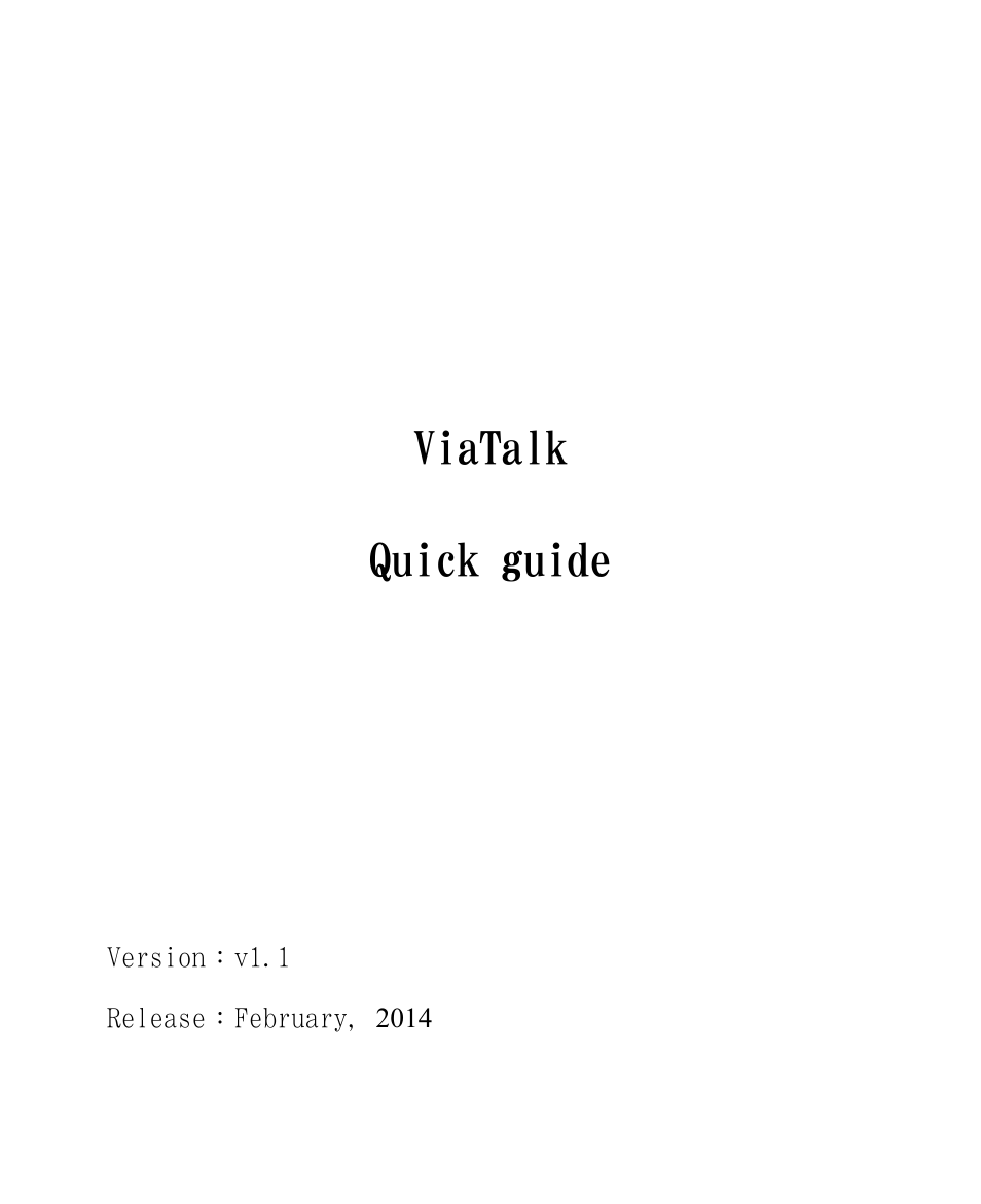 Penpower ViaTalk (Win) User Manual | 12 pages