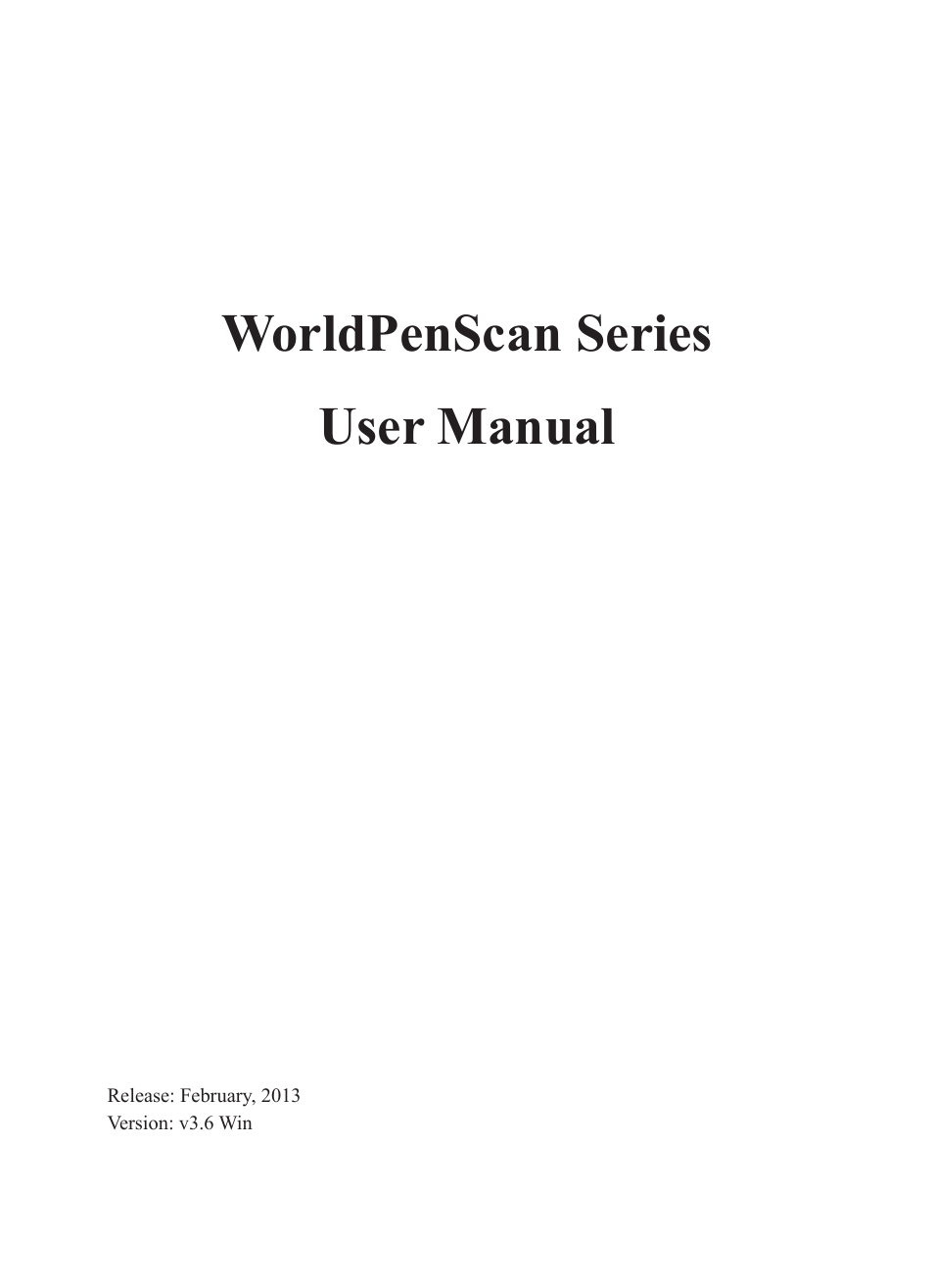 Penpower WorldPenScan (Win) User Manual | 36 pages