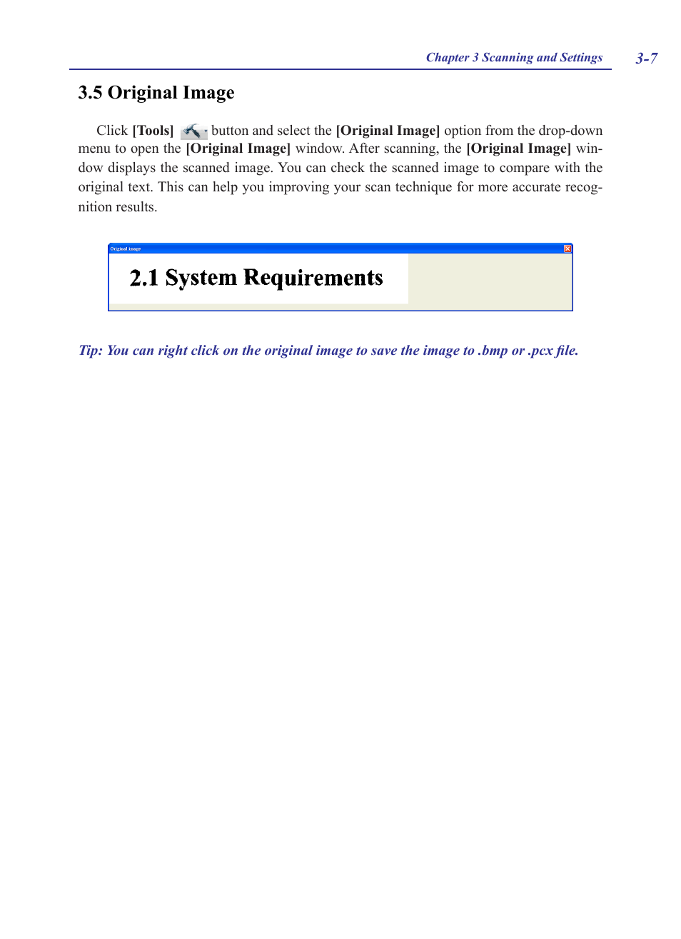 5 original image, 5 original image -7 | Penpower WorldPenScan (Win) User Manual | Page 23 / 36