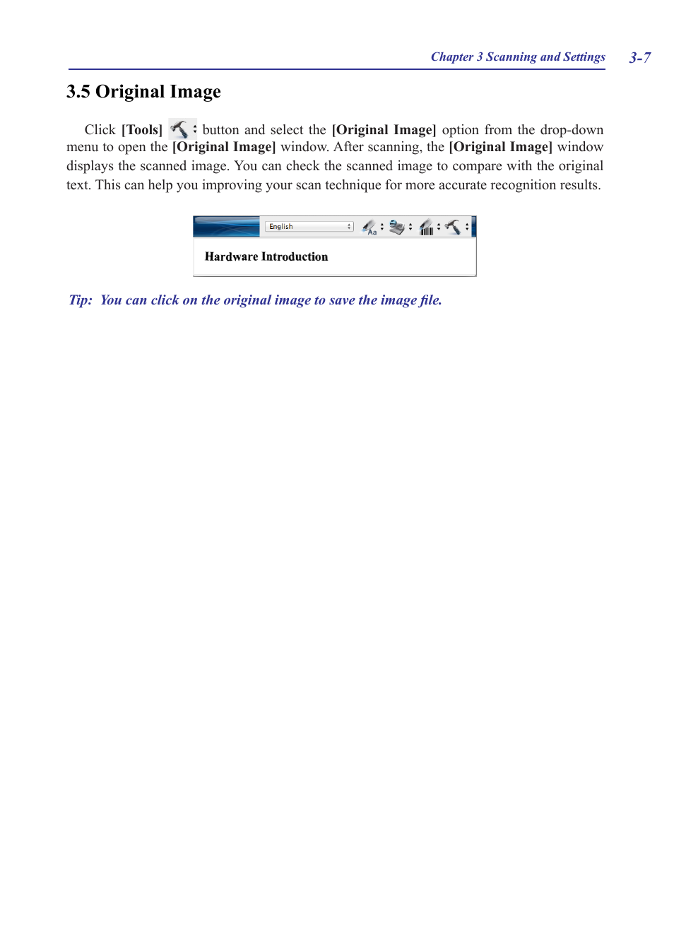 5 original image, 5 original image -7 | Penpower WorldPenScan (Mac) User Manual | Page 22 / 32