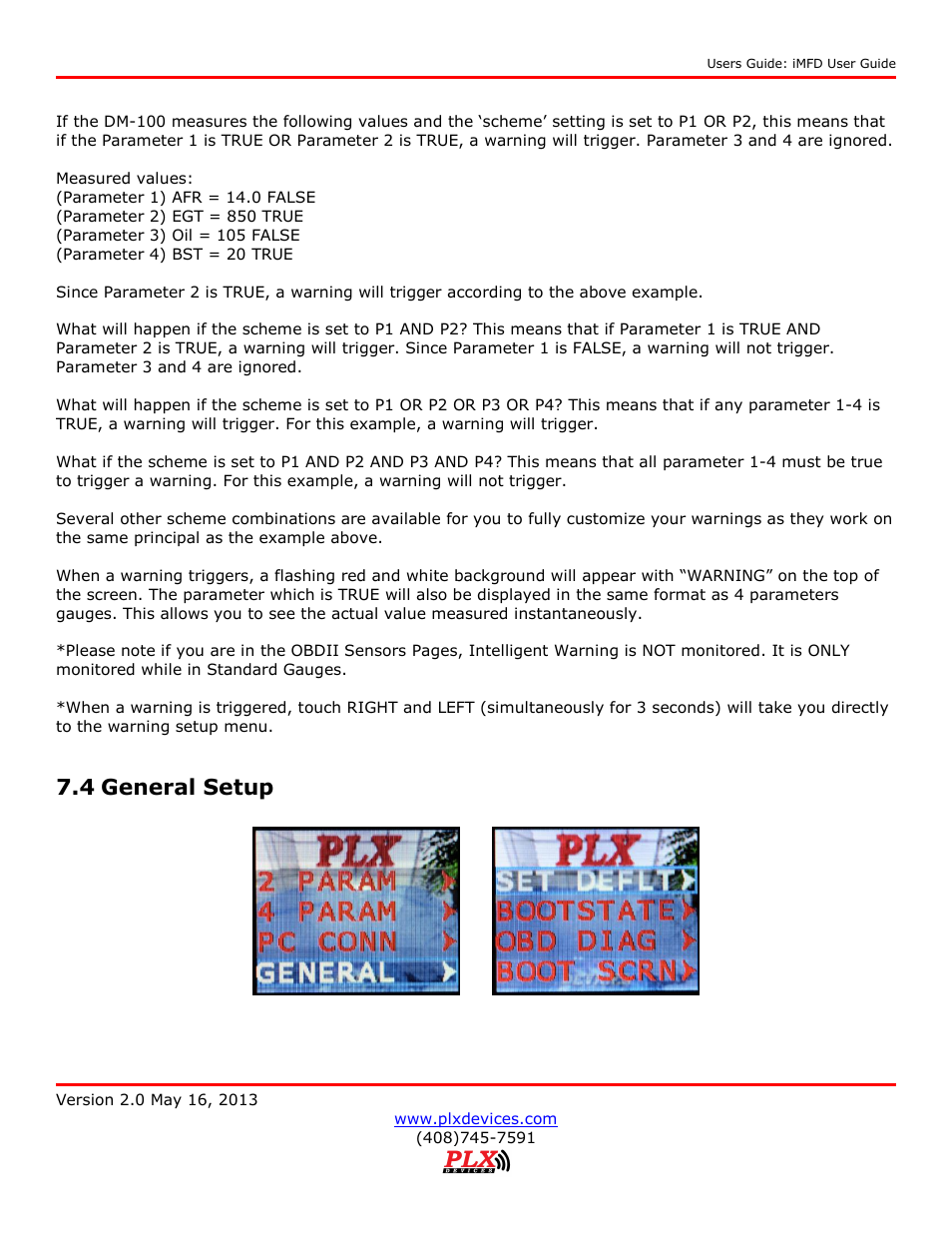 General setup, 4 general setup | PLX Devices DM-100 OBDII Touch User Manual | Page 21 / 23