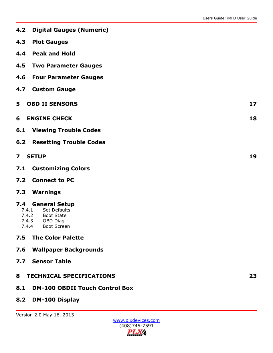 PLX Devices DM-100 OBDII Touch User Manual | Page 3 / 23