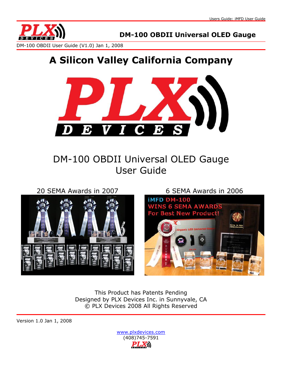 PLX Devices DM-100 OBDII User Manual | 24 pages