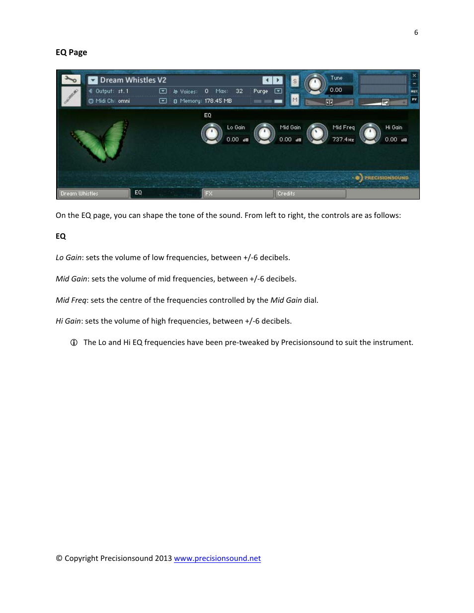 Precisionsound Dream Whistles User Manual | Page 6 / 9