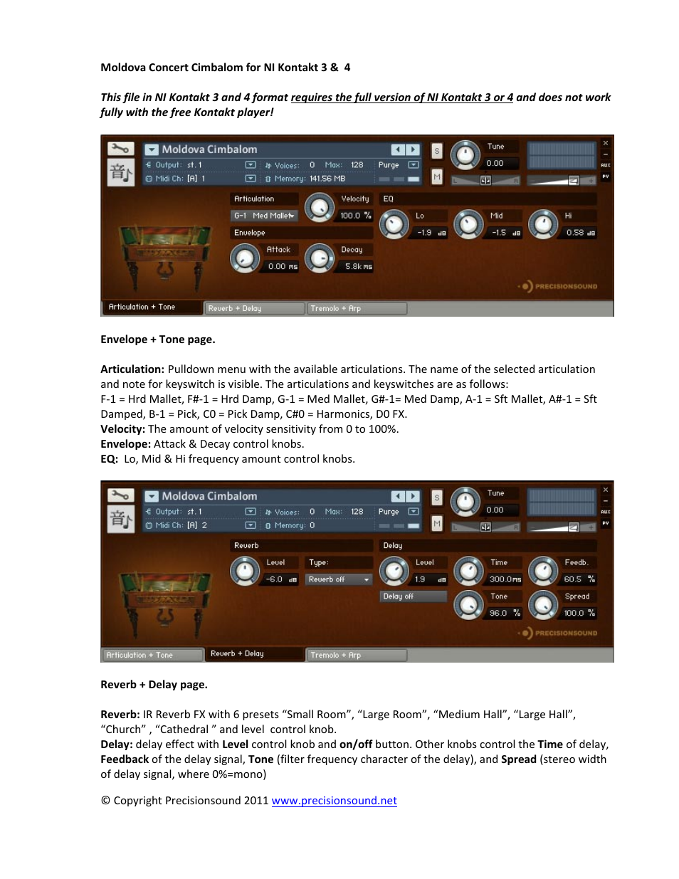 Precisionsound Moldova Concert Cimbalom User Manual | Page 4 / 6