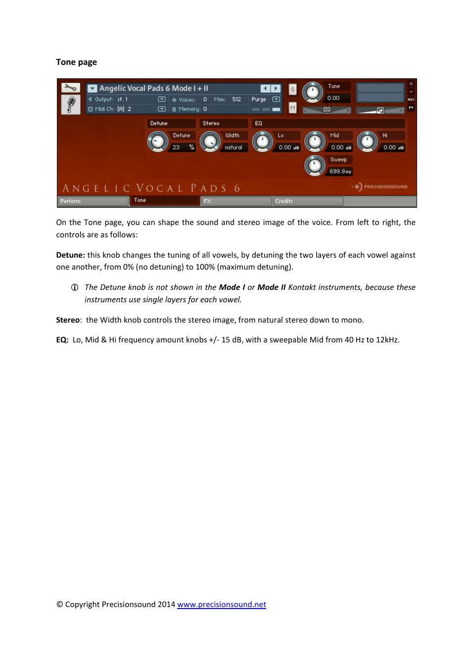 Precisionsound Angelic Vocal Pads 6 User Manual | Page 6 / 9