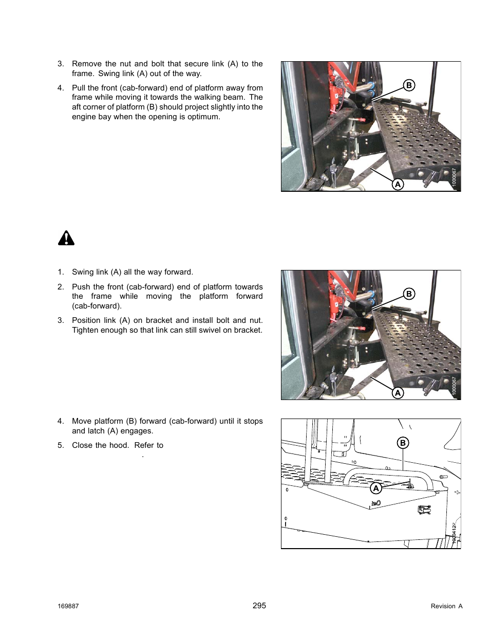 4closing platforms (major service position), Closing platforms (major service position) | MacDon M205 Operators Manual User Manual | Page 311 / 482