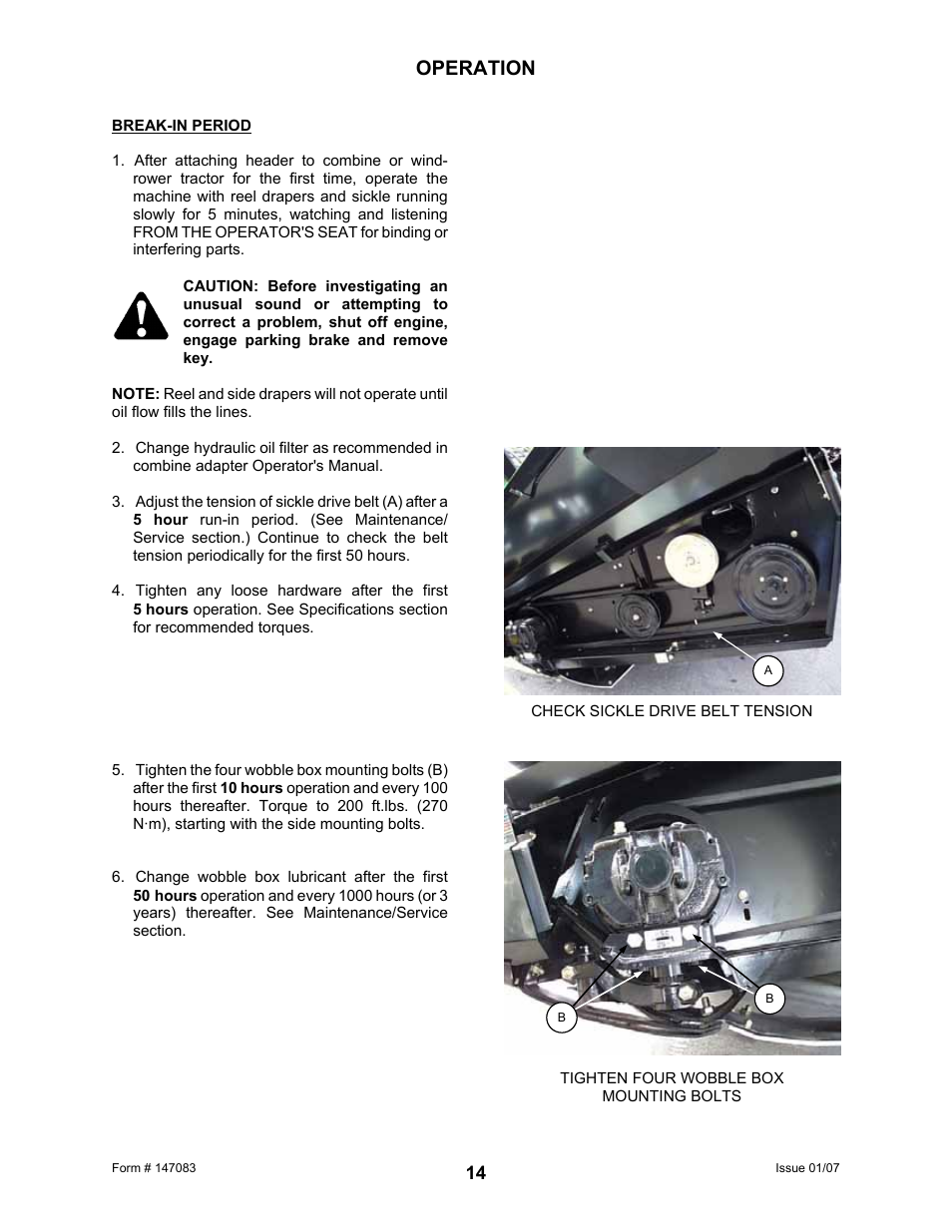 Operation | MacDon 974 FlexDraper User Manual | Page 16 / 95
