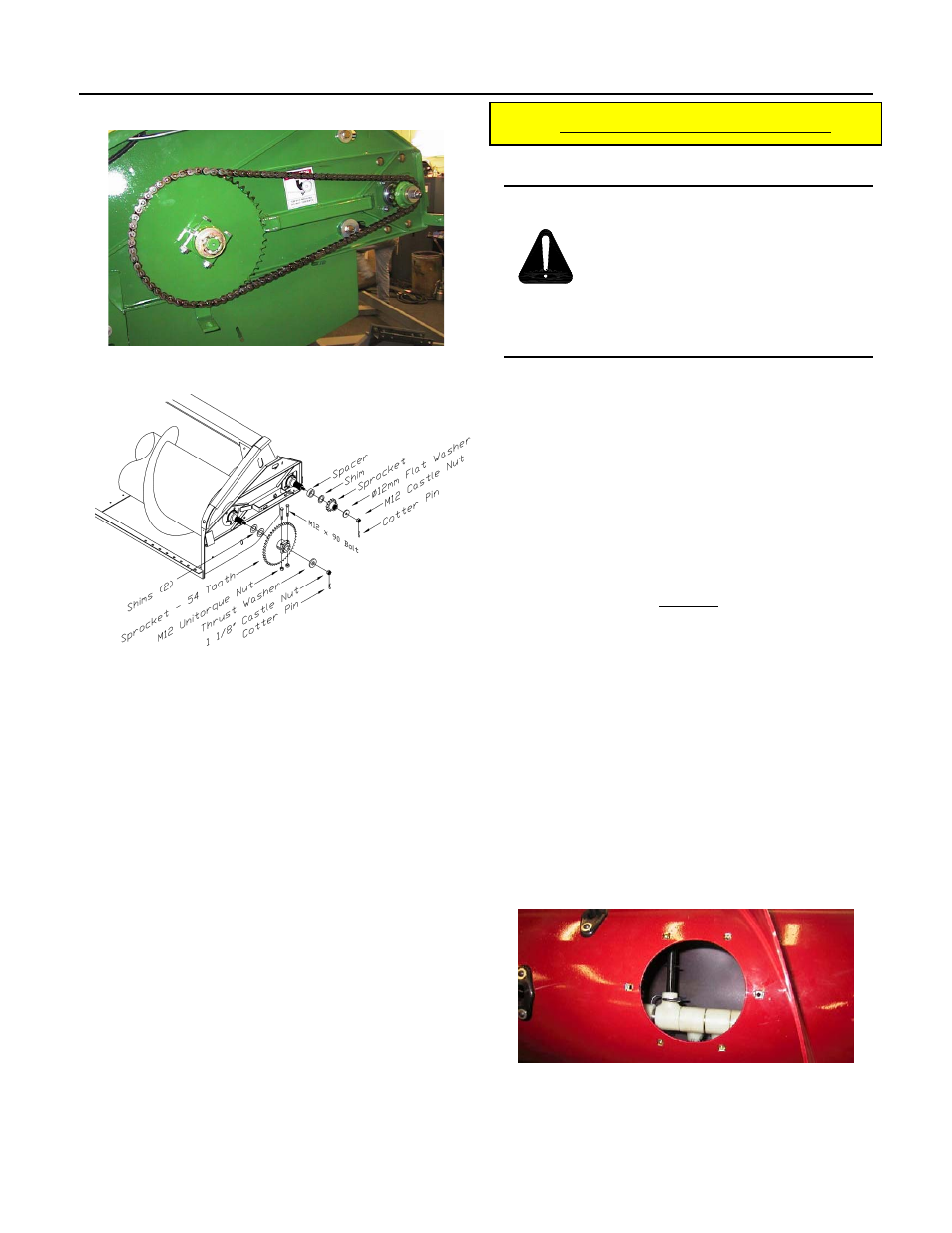 Warning | MacDon PW7 Pick-Up Header User Manual | Page 67 / 91