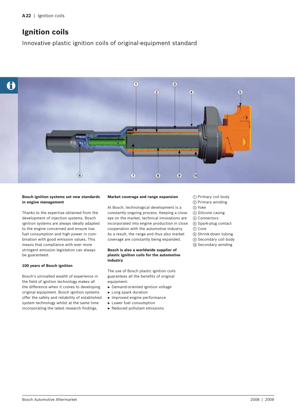 Ignition coils | Bosch 2008 User Manual | Page 24 / 75
