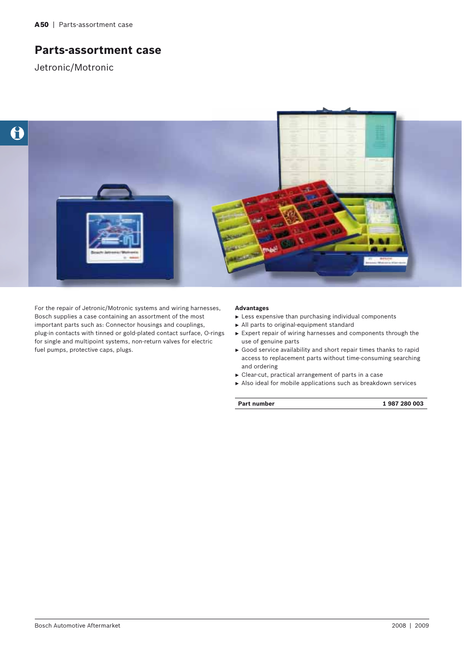 Parts-assortment case, Jetronic/motronic | Bosch 2008 User Manual | Page 52 / 75
