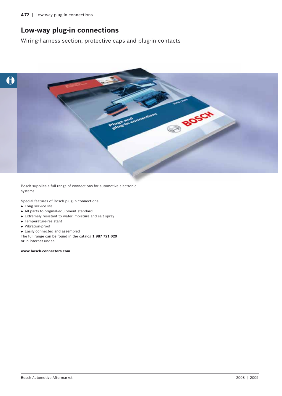 Low-way plug-in connections | Bosch 2008 User Manual | Page 74 / 75