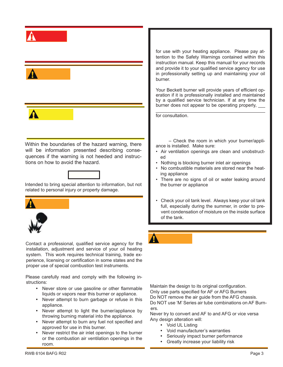 Beckett AFG User Manual | Page 3 / 16