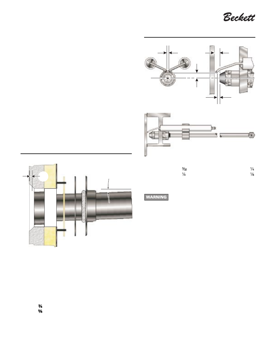 Mount the burner, 2° g | Beckett CF 2300A User Manual | Page 6 / 16