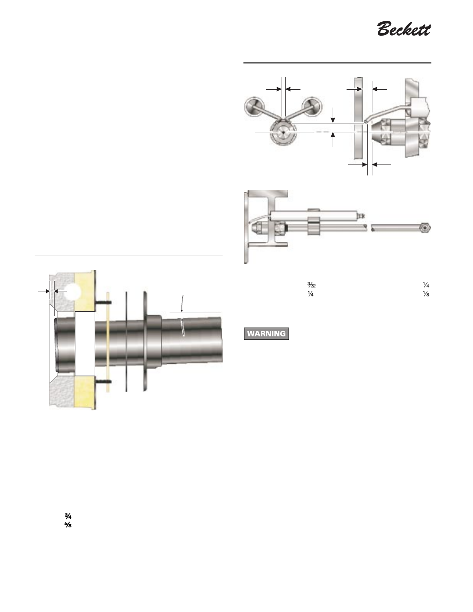 Mount the burner, 2° g | Beckett CF 1400 User Manual | Page 6 / 16