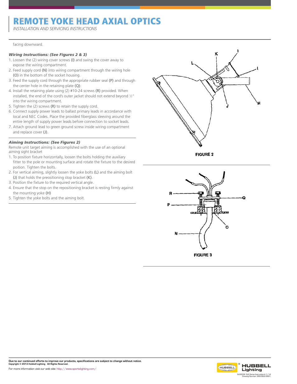 Remote yoke head axial optics | Sportsliter Solutions SLS Remote Yoke Axial Optics User Manual | Page 2 / 2