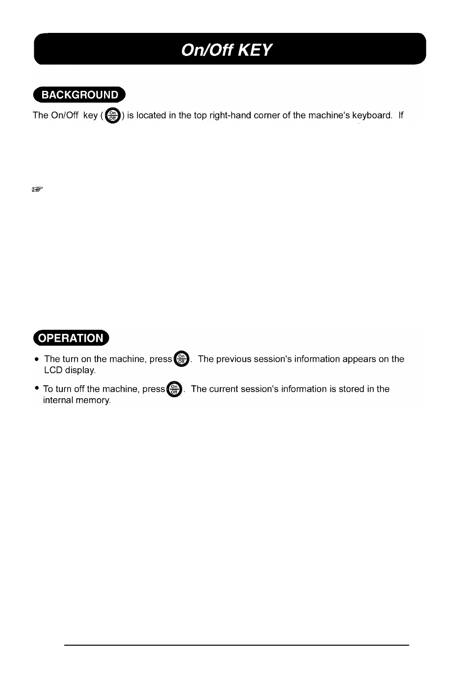 On/off key | Brother P-touch 550 User Manual | Page 60 / 210