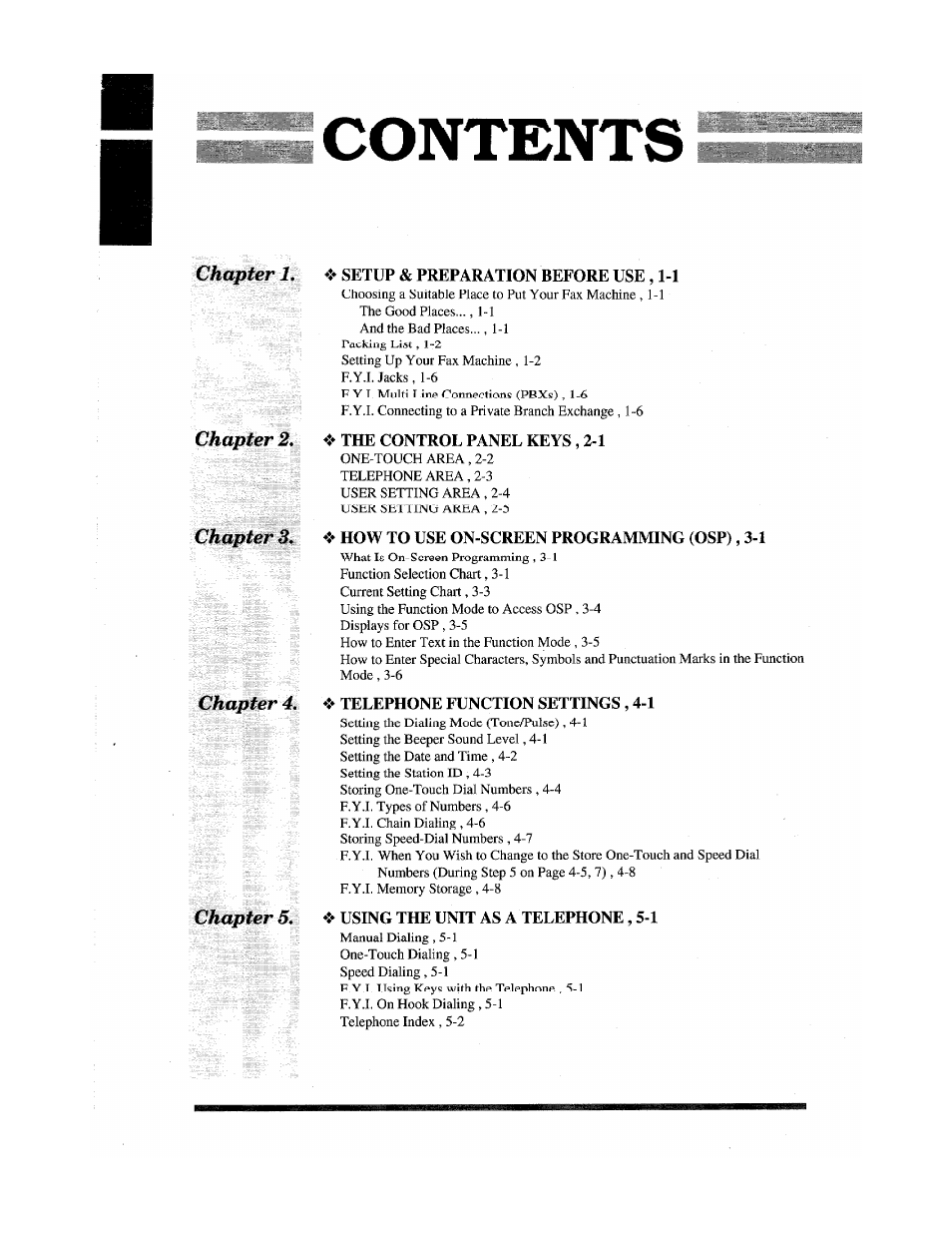 Brother Fax 980 M User Manual | Page 4 / 88