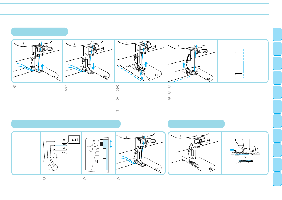 Basic sewing, Pin feeding (for hard-to-handle fabrics), Pin feeding unit | Basic, Sewing, Basic sewing (1) | Brother PQ-1500 User Manual | Page 17 / 25
