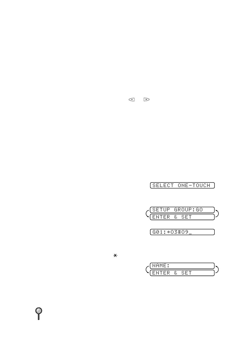 Changing one touch and speed dial numbers, Setting up groups for broadcasting | Brother 580MC User Manual | Page 55 / 115