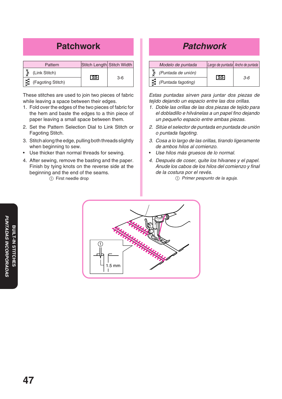 Patchwork | Brother STAR 120E User Manual | Page 54 / 93
