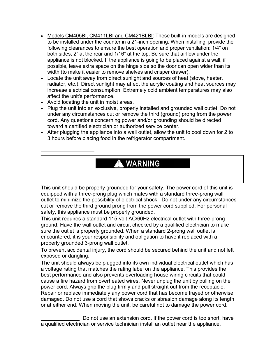 Summit CM421BLBI User Manual | Page 6 / 12
