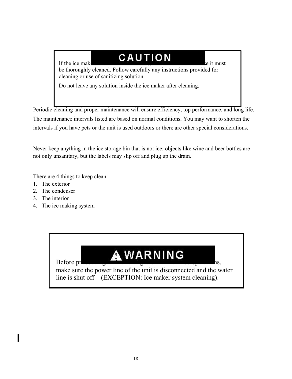 Cleaning and maintenance, Exterior cleaning | Summit BIM70 User Manual | Page 19 / 32
