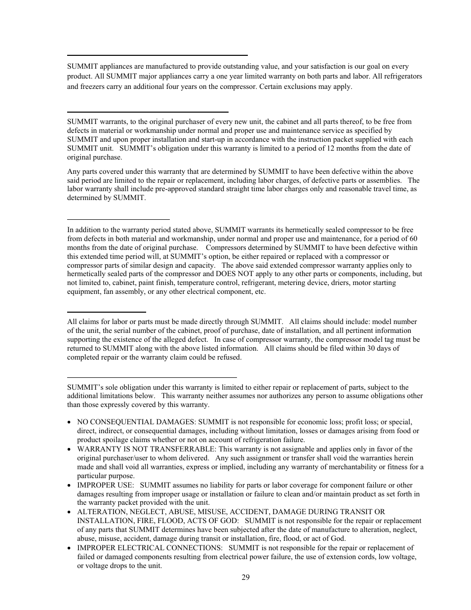 Summit BIM70 User Manual | Page 30 / 32