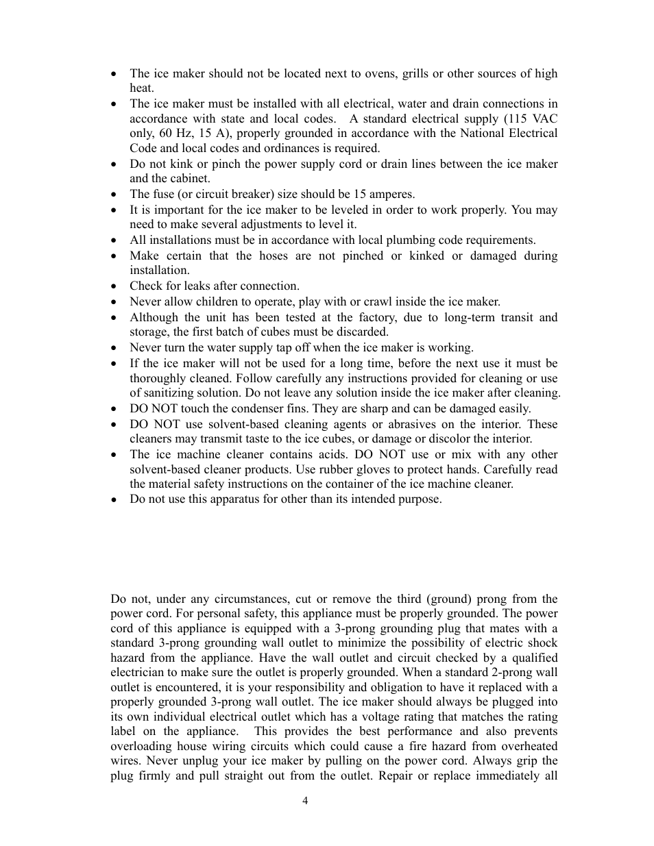 Save these instructions | Summit BIM70 User Manual | Page 5 / 32