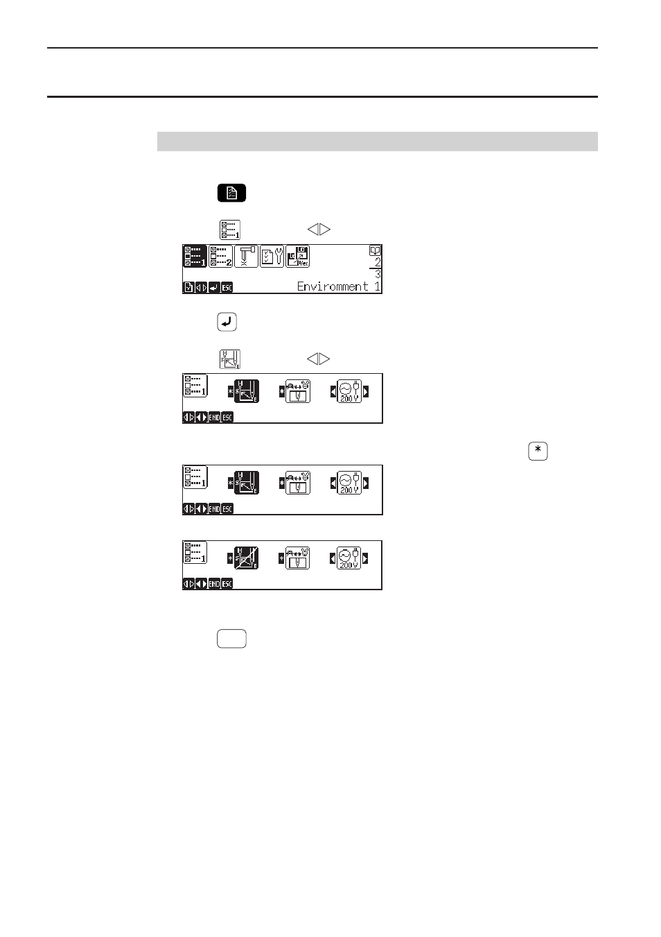 Setting of environment, Return to start point | Brother BES-1261BC User Manual | Page 108 / 164