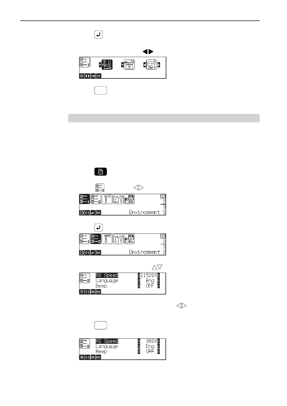 Setting of rs-232c communication speed | Brother BES-1261BC User Manual | Page 110 / 164
