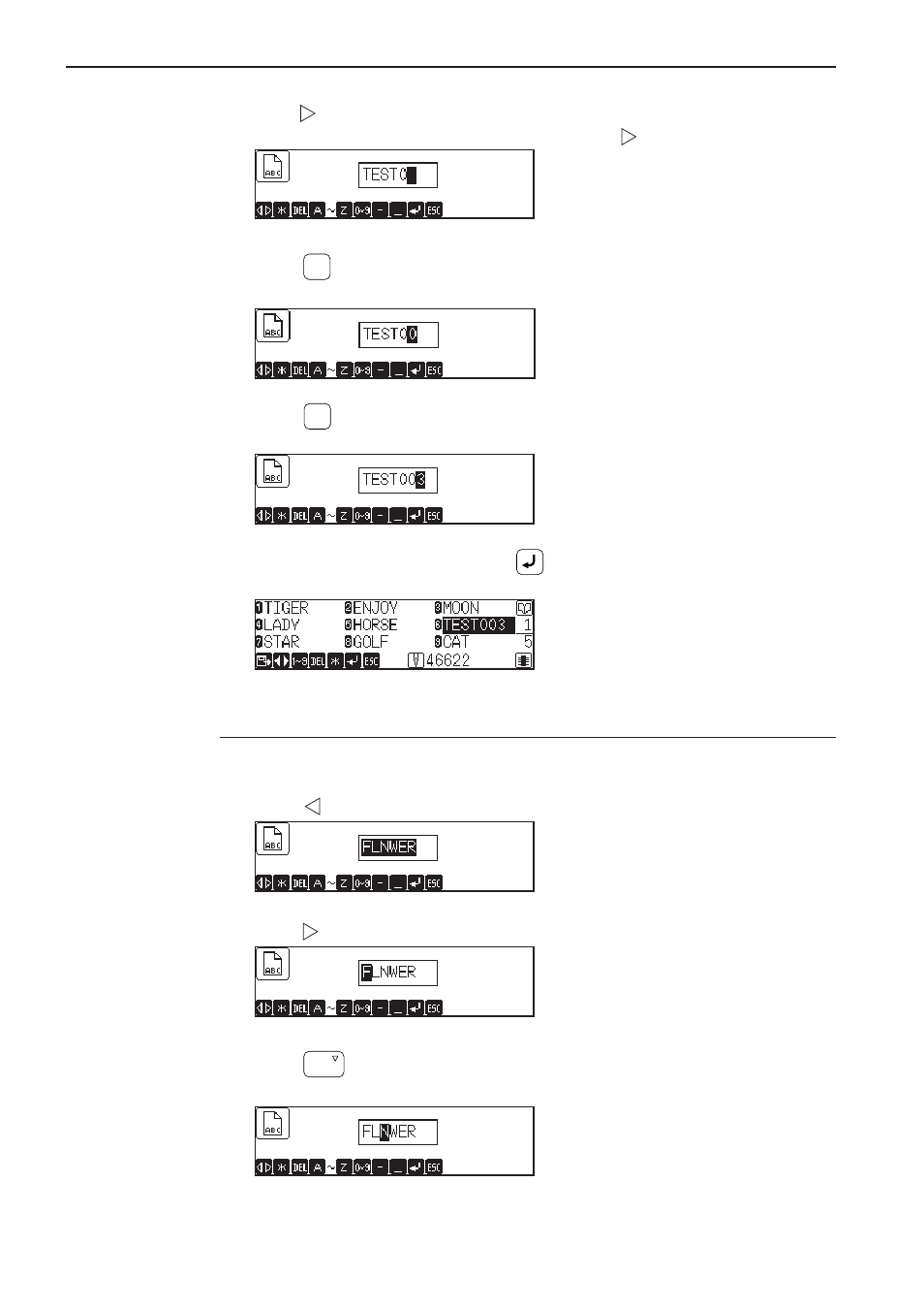 When modifying only one character | Brother BES-1261BC User Manual | Page 72 / 164