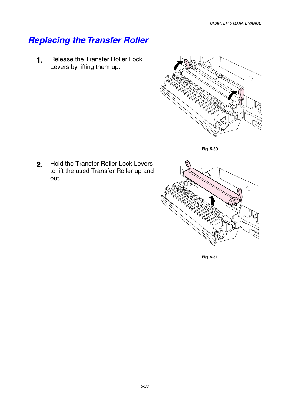 Replacing the transfer roller | Brother HL-3450CN User Manual | Page 149 / 227