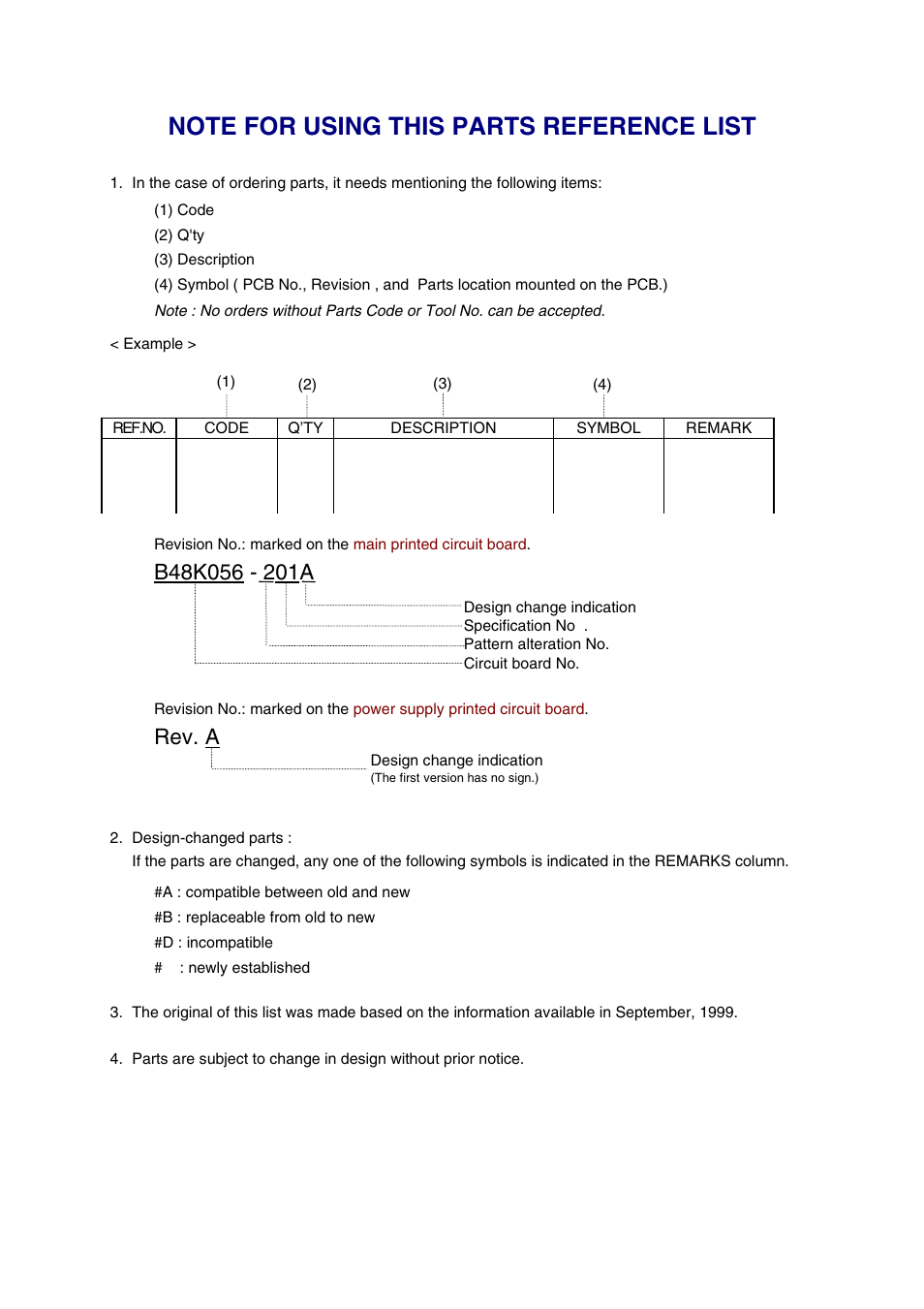 Note, Rev. a | Brother 1270N User Manual | Page 220 / 243