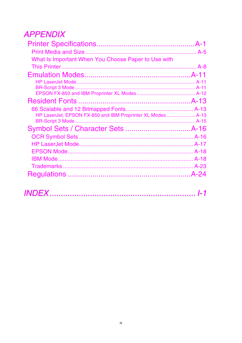 Brother HL-1800 series User Manual | Page 10 / 204