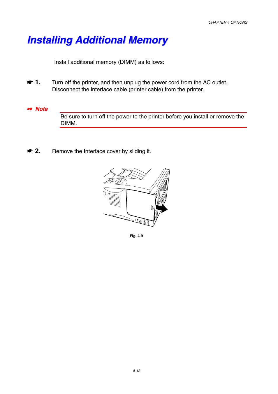 Installing additional memory, Installing additional memory -13 | Brother HL-1800 series User Manual | Page 116 / 204