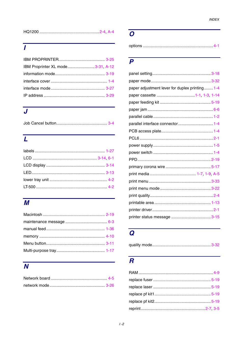 Brother HL-1800 series User Manual | Page 203 / 204