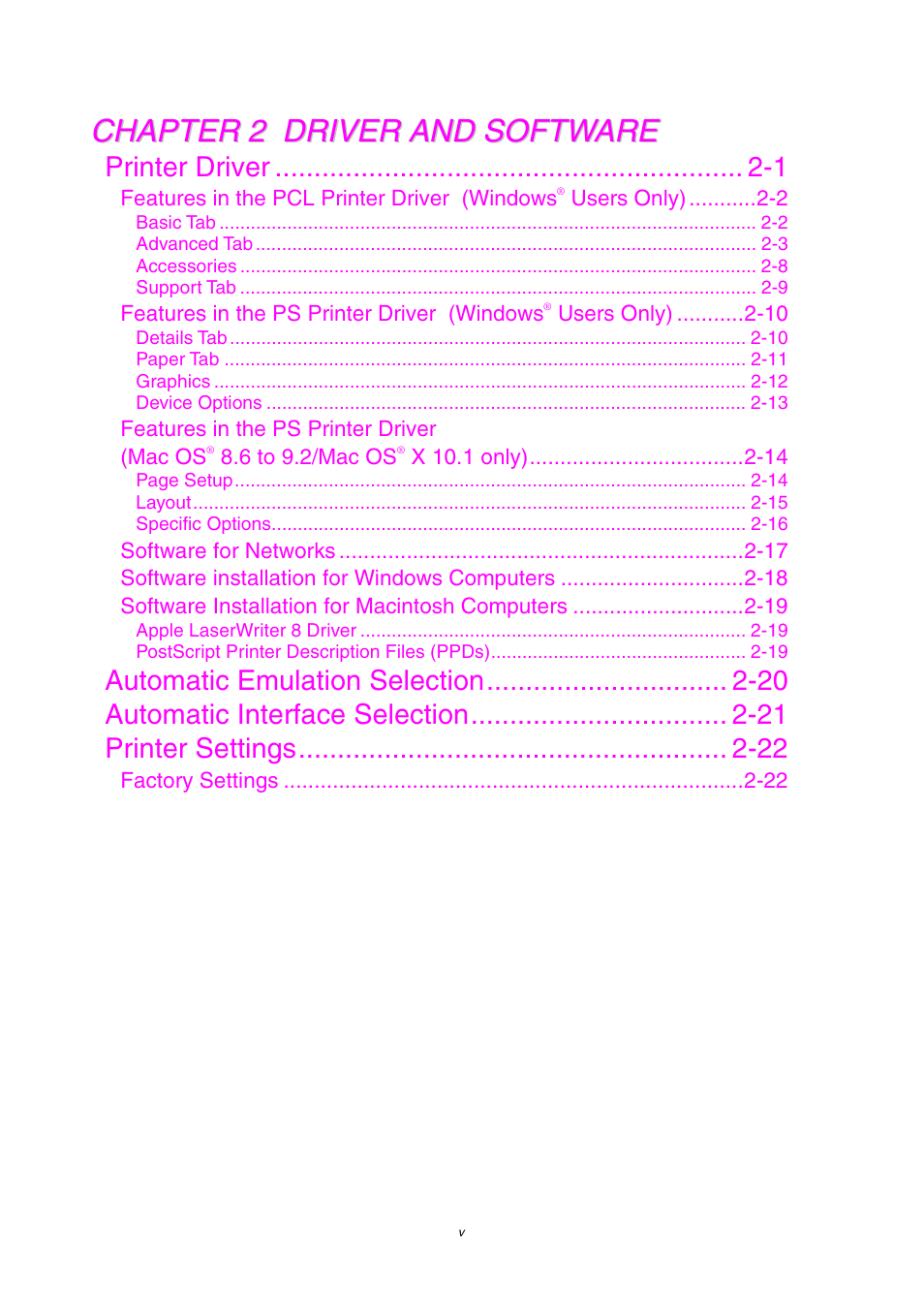 Brother HL-1800 series User Manual | Page 6 / 204