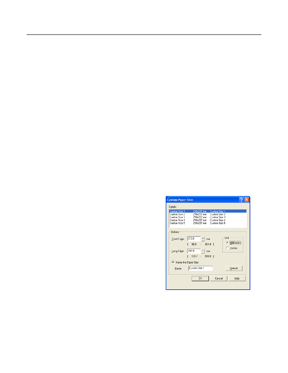 Printing custom-size paper, Printing custom-size paper -22, Setting a user defined size -22 | Brother HL-4200CN User Manual | Page 70 / 166