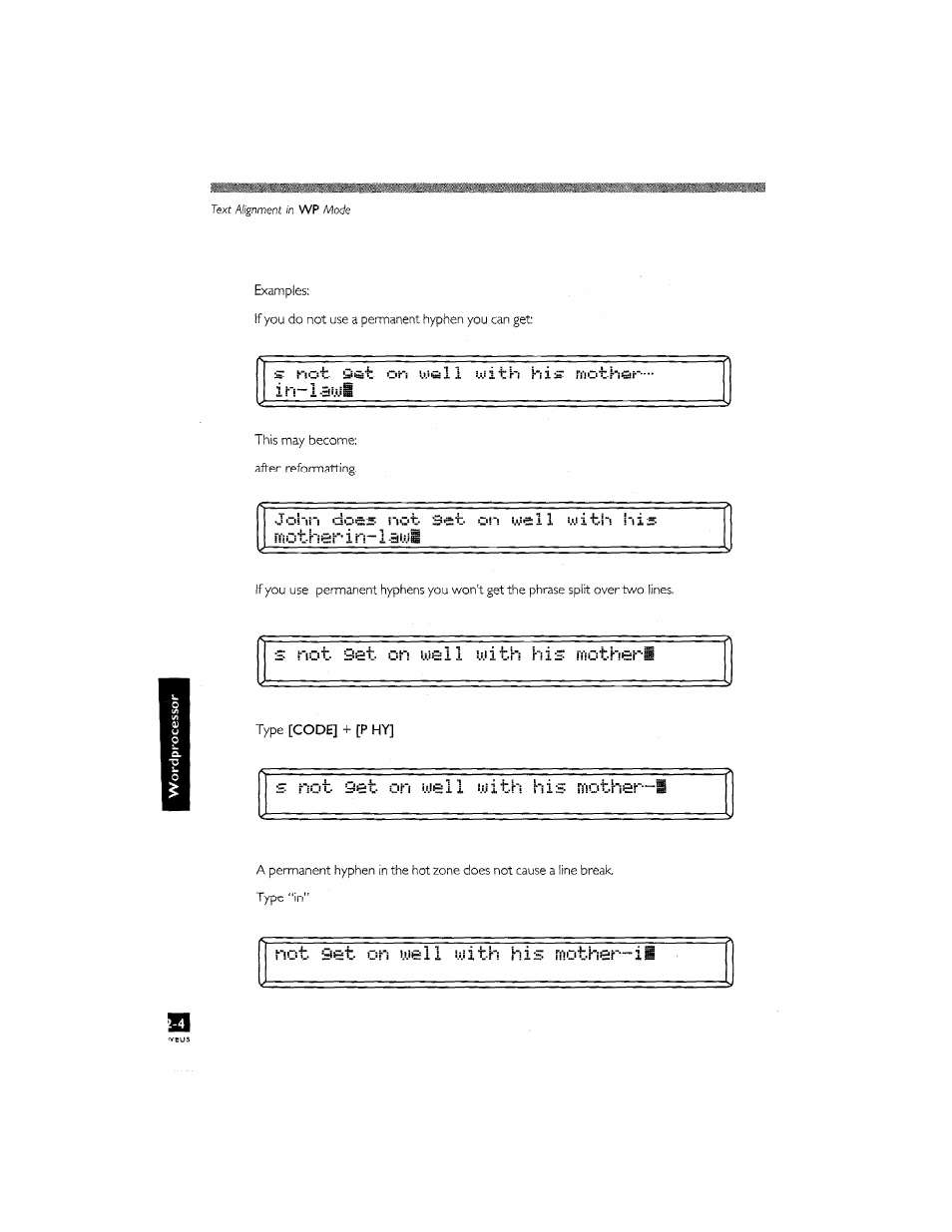 N'io u-hsi'“' i n~ 1 -3i.i.i, Hot i=*0t- on w011 w x tn n i 3 rnot-hish i, Hot- 90t- oh well with his rriot-her—i | Brother CM-2000 User Manual | Page 124 / 201