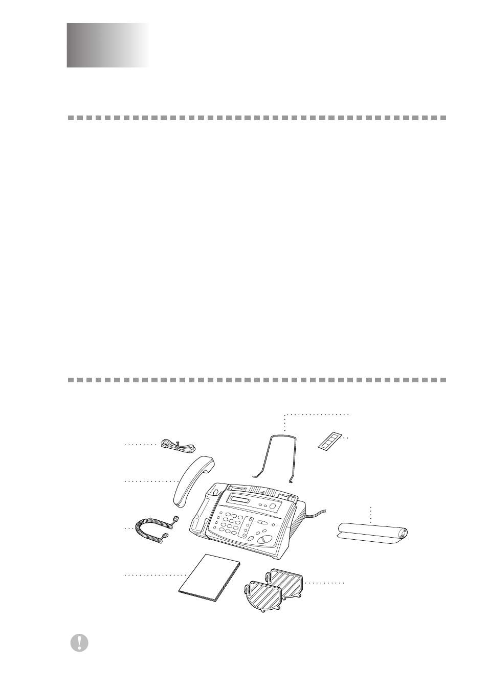 2 location and connections, Caution, Packing list | Location and connections -1, Caution -1 packing list -1, Location and connections | Brother FAX-335MC User Manual | Page 13 / 97