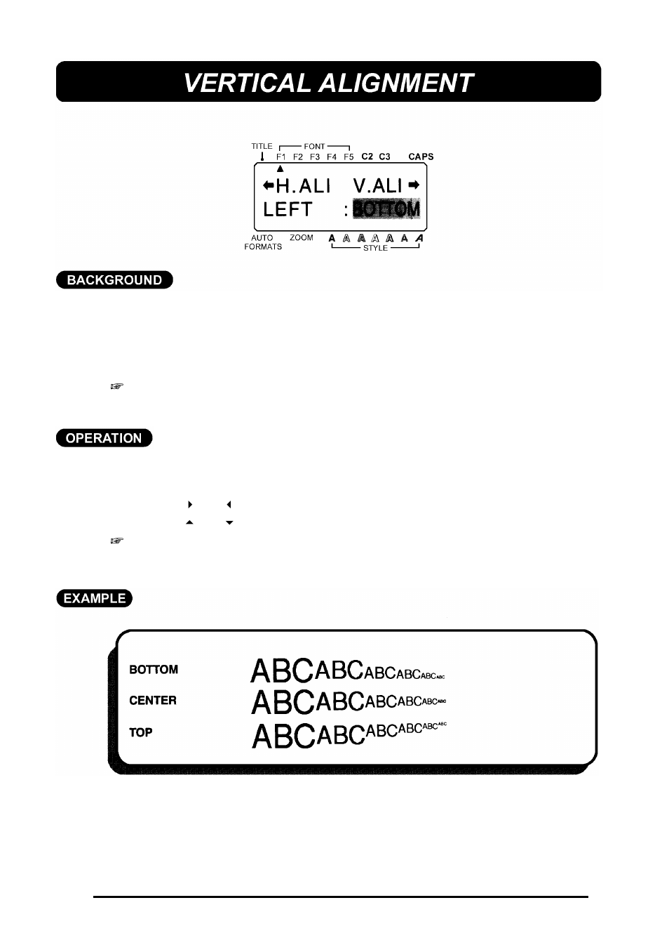 Vertical alignment | Brother 580C User Manual | Page 102 / 188