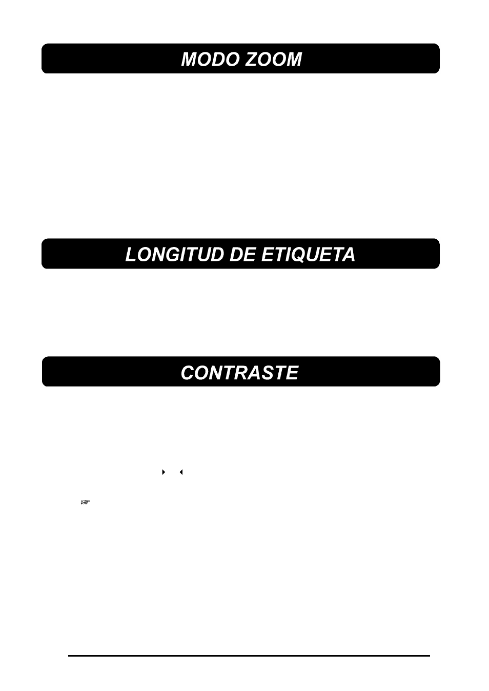 Modo zoom, Longitud de etiqueta, Contraste | Brother 580C User Manual | Page 155 / 188