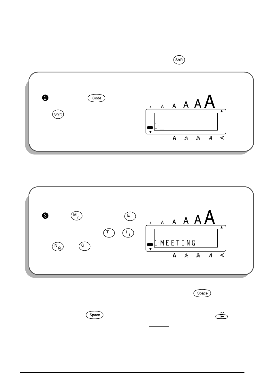 Entering the text | Brother 1810 User Manual | Page 17 / 139
