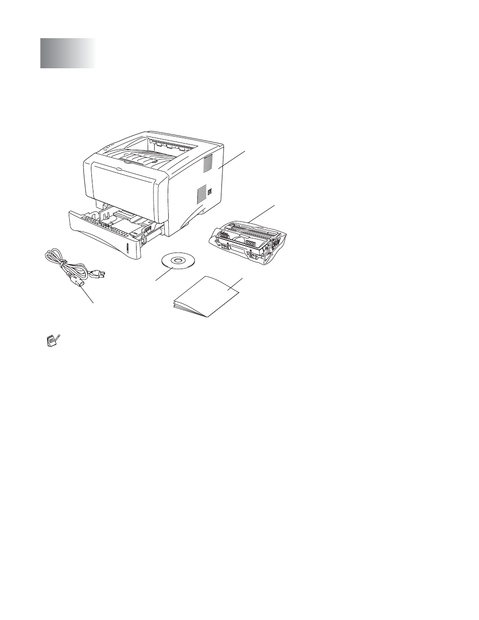 About this printer, What is in the box, Interface cable | About this printer -1, What is in the box? -1, Interface cable -1 | Brother HL-5050 User Manual | Page 18 / 137