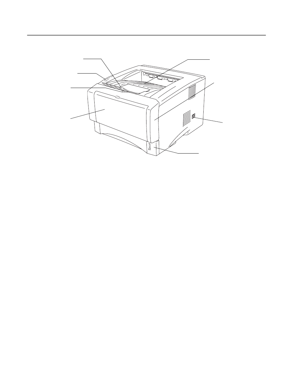 Front view, Front view -2 | Brother HL-5050 User Manual | Page 19 / 137