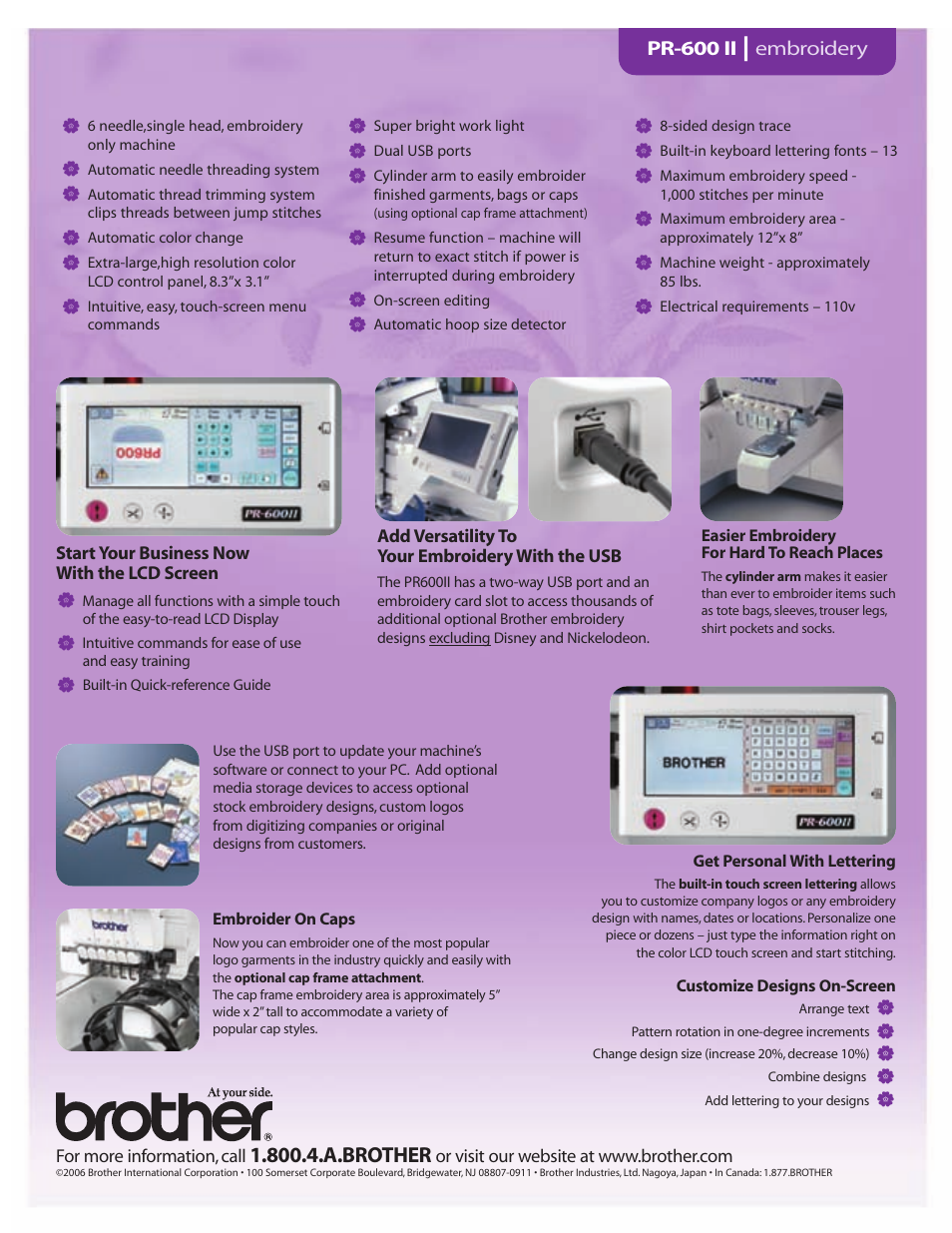 A.brother | Brother EMBROIDERY PR600-II User Manual | Page 2 / 2
