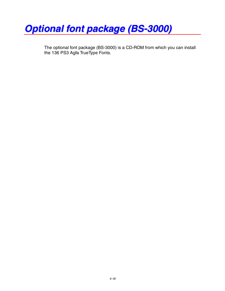 Optional font package (bs-3000), See optional font, Package in this | Chapter | Brother HL-1650/1670N User Manual | Page 139 / 235