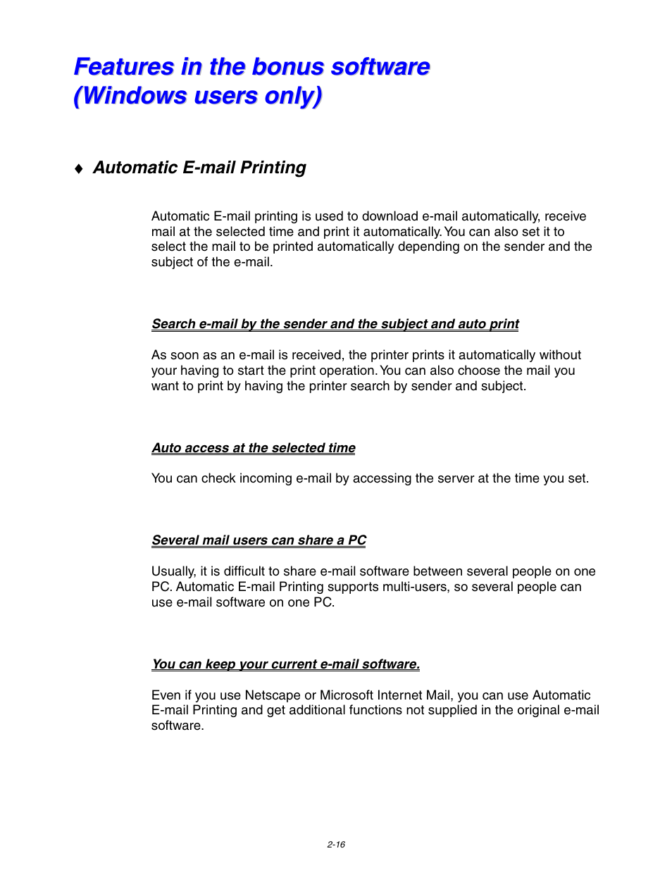 Brother HL-1650/1670N User Manual | Page 69 / 235
