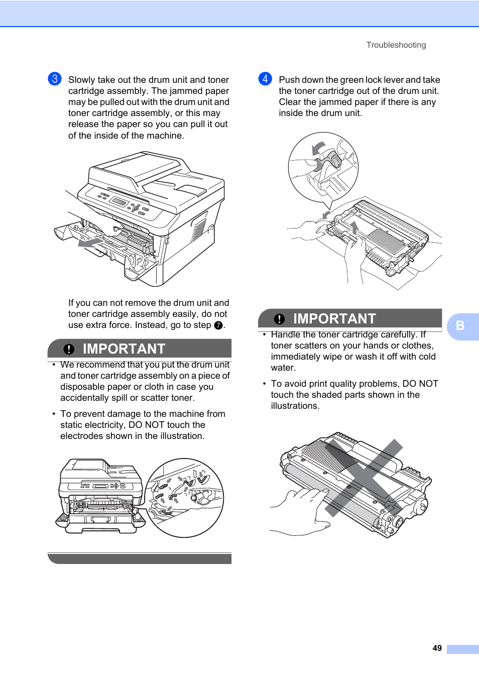 Important | Brother HL-2280DW User Manual | Page 63 / 112